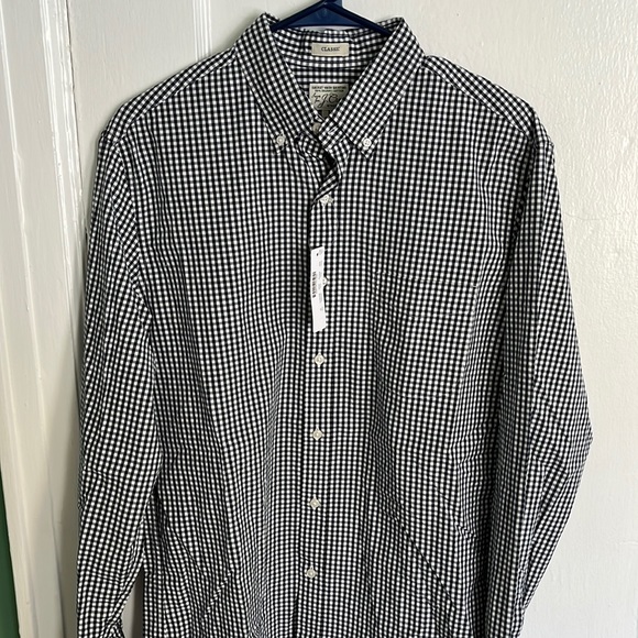 J Crew Navy Gingham Shirt - Picture 4 of 6